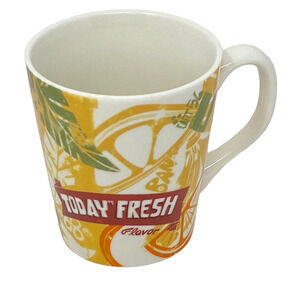 Starbucks Coffee Todays Fresh Flavor White Orange 2006 Collectible Mug 14 Fl Oz